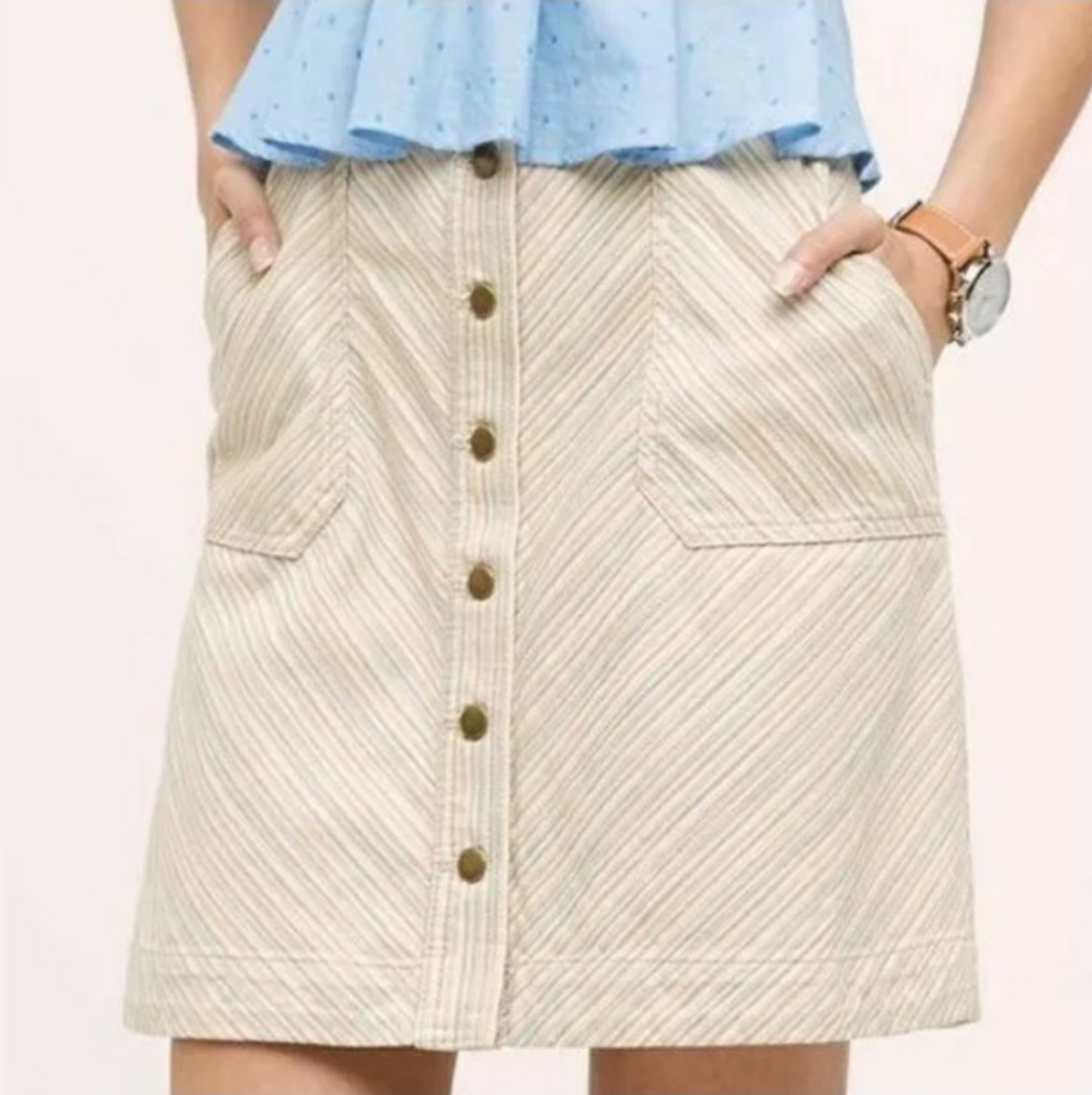 Anthropologie - Pilcro Striped High Waisted Skirt